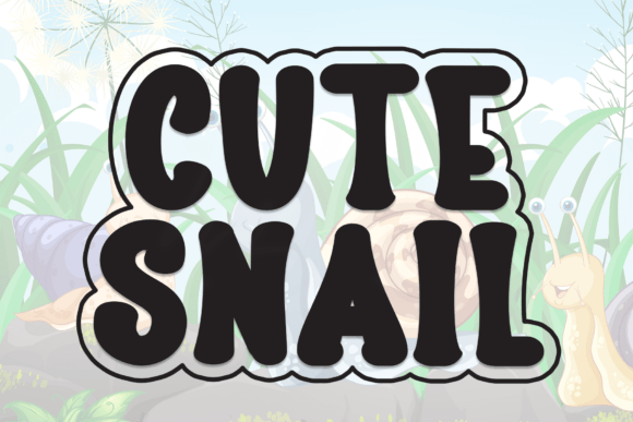 Cute Snail: A Chunky Bubble Font for Playful Designs