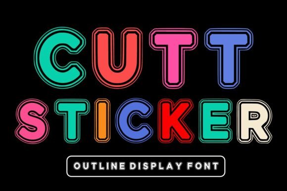 Cutt Sticker: The Playful Font for Vibrant Designs