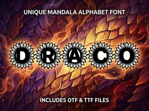 Draco: A Mystical Display Font for Bold Designs