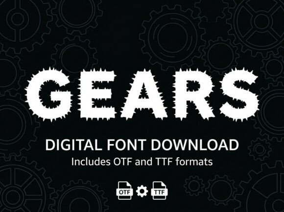 Gears: A Bold Display Font for Impactful Design