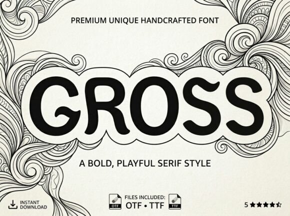 Gross: A Decorative Font for Bold, Artistic Designs