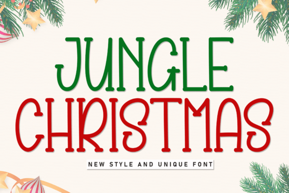 Jungle Christmas: A Festive Display Font for Magical Designs