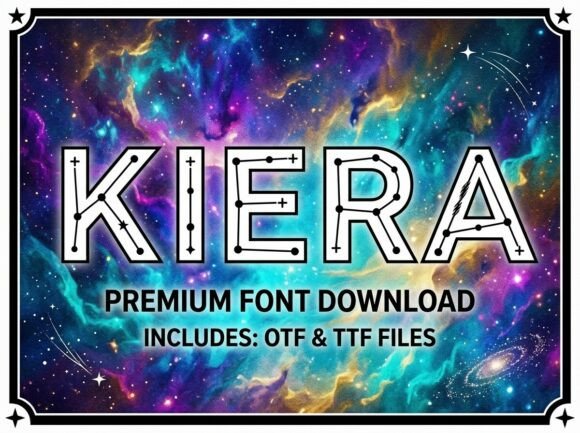 Kiera: A Celestial Display Font for Cosmic Branding