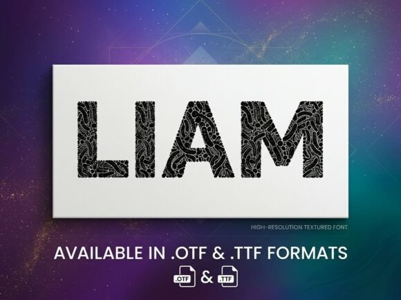 Liam: A Decorative Display Font for Bold, Artistic Designs