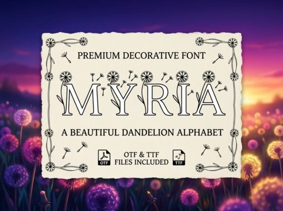 Myria: A Whimsical Font for Dreamy Designs