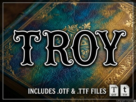 Troy: A Bold Display Typeface for Impactful Designs